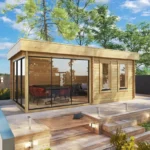 Véranda bois toit plat « Aurora » | 6 x 3 m