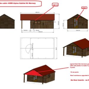 Chalet en bois en kit 5.5×3.6 Alpine Habitat 15 m² | murs 44mm