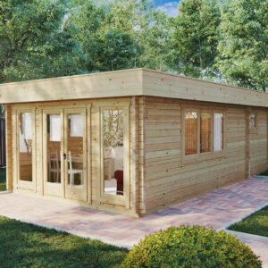 Chalet en bois toit plat « Stefan 3 » 27 m² | 4 x 7 m