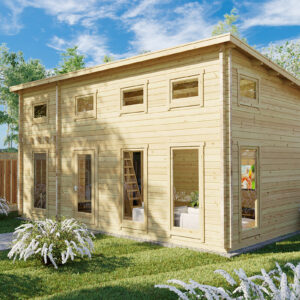 Chalet de jardin avec mezzanine « Sweden Q » 27 m² | 7 x 4 m