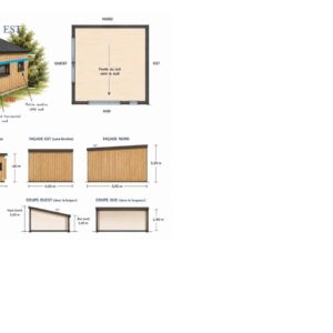 MME Sophie Migaszewski RM-260504 SUR MESURE —Base Abri de jardin moderne « Grace » 19 m² | 5.05*3.85