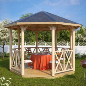 Gazebo en kit « Lotte L » 9 m² | 4 x 4 m