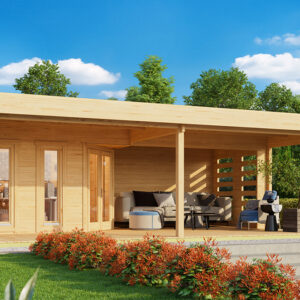 Abri de jardin avec auvent « Hansa Garden Paradise A » 10 m² | 8 x 6 m