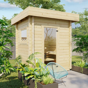 Sauna extérieur en kit « Hansa 3 » 4 m² | 2 x 2 m