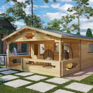 Chalet de jardin en bois « Armin XL » 25 m² | 5 x 8 m