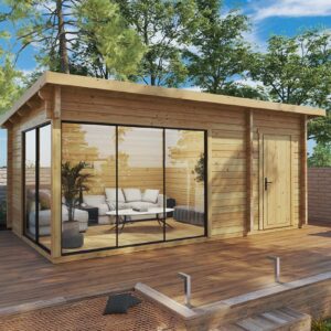 Abri de jardin moderne avec remise « Aron » 16 m² | 6 x 3 m