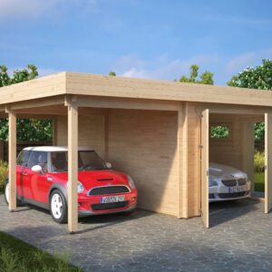Carport garage toit plat « Hansa H » 17 m² | 6 x 6 m