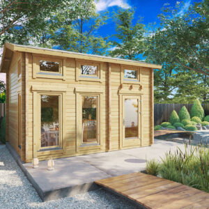 Chalet bois avec mezzanine sans permis « Bruno 1 » 18 m² | 5 x 4 m