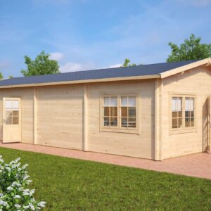 Chalet bois préfabriqué salle de classe « Hansa Classroom » 60 m² | 5 x 12 m
