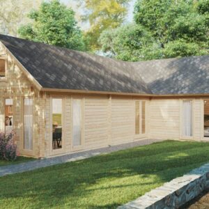 Chalet en bois habitable avec mezzanine « Holiday Max 1 » 85 m² | 9 x 12 m