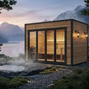 Sauna de jardin moderne « Aurland » 7 m² | 4 x 2 m
