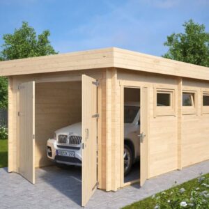 Garage en bois « Hansa Garage C » 16 m² | 3 x 6 m
