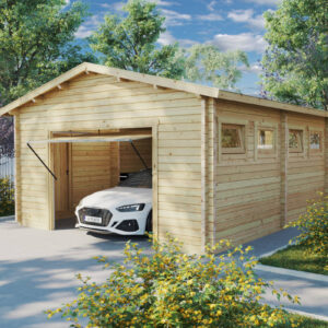 Garage en bois en kit « Hansa J » 29 m² | 6 x 5 m