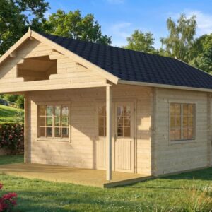 Bungalow bois avec mezzanine « Stockholm A » 25 m² | 5 x 5 m
