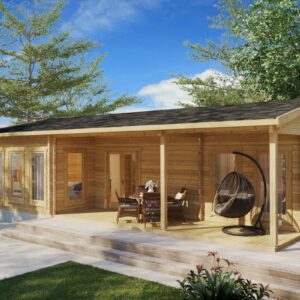 Chalet en bois habitable avec terrasse « Holiday C » 50 m² | 11 x 6 m