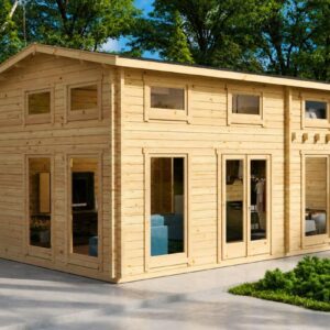 Chalet en bois habitable avec mezzanine « Sweden B » 23 m² | 6 x 4 m