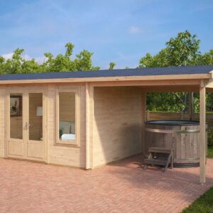 Abri de jardin avec auvent « Eva D » 12 m² | 3 x 4 m