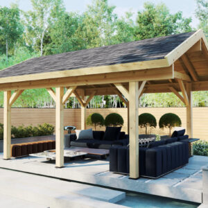 Gazebo bois « Hansa Henley » 19 m² | 4 x 5 m