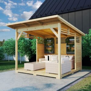 Pergola en bois « A Plus » 8 m² | 3 x 3 m