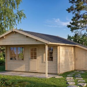 Petite maison plain-pied avec auvent « Jan » 25 m² | 7 x 5 m
